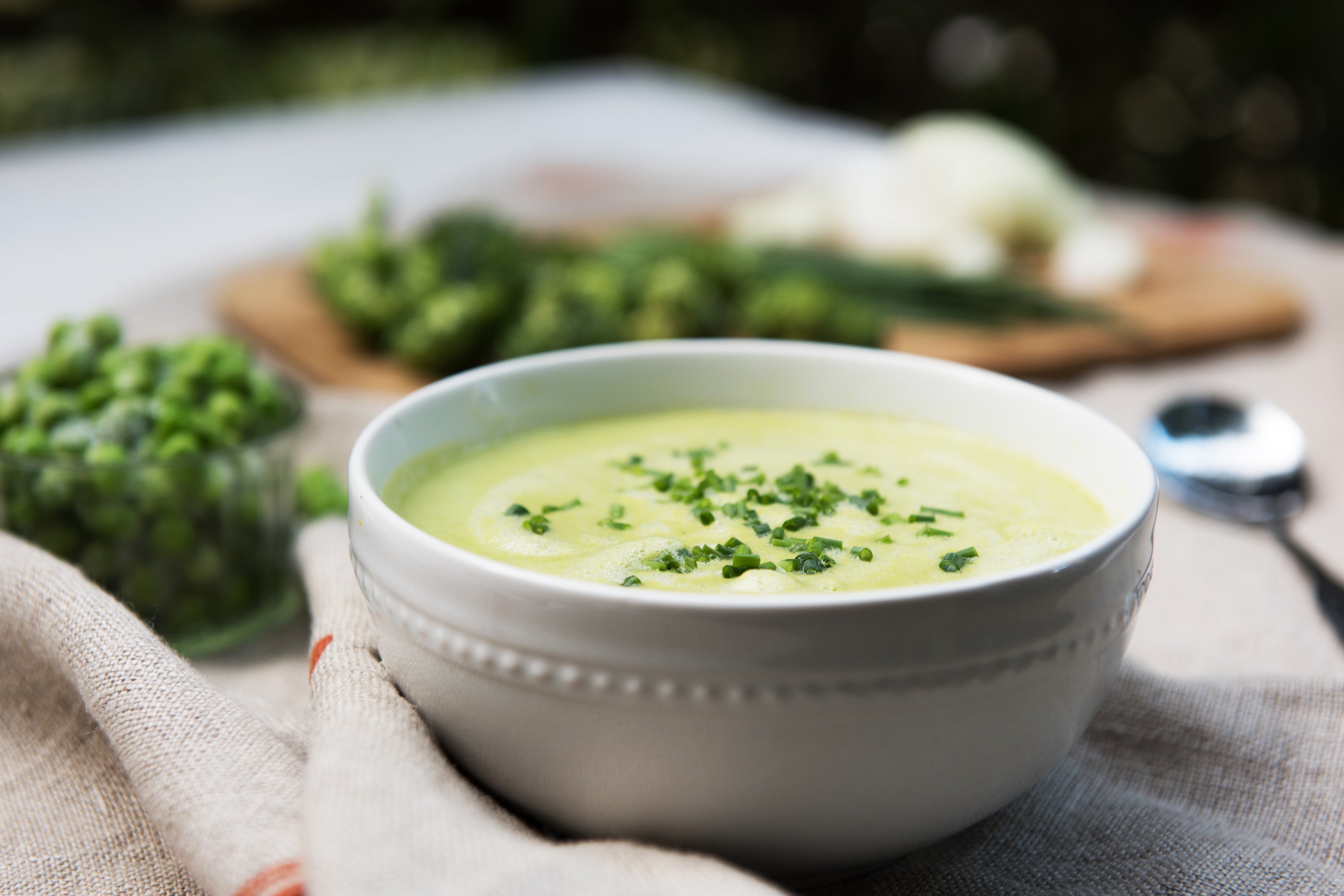 Broccoli, Pea, and Coconut Soup Broccoli, Pea, and Coconut Soup