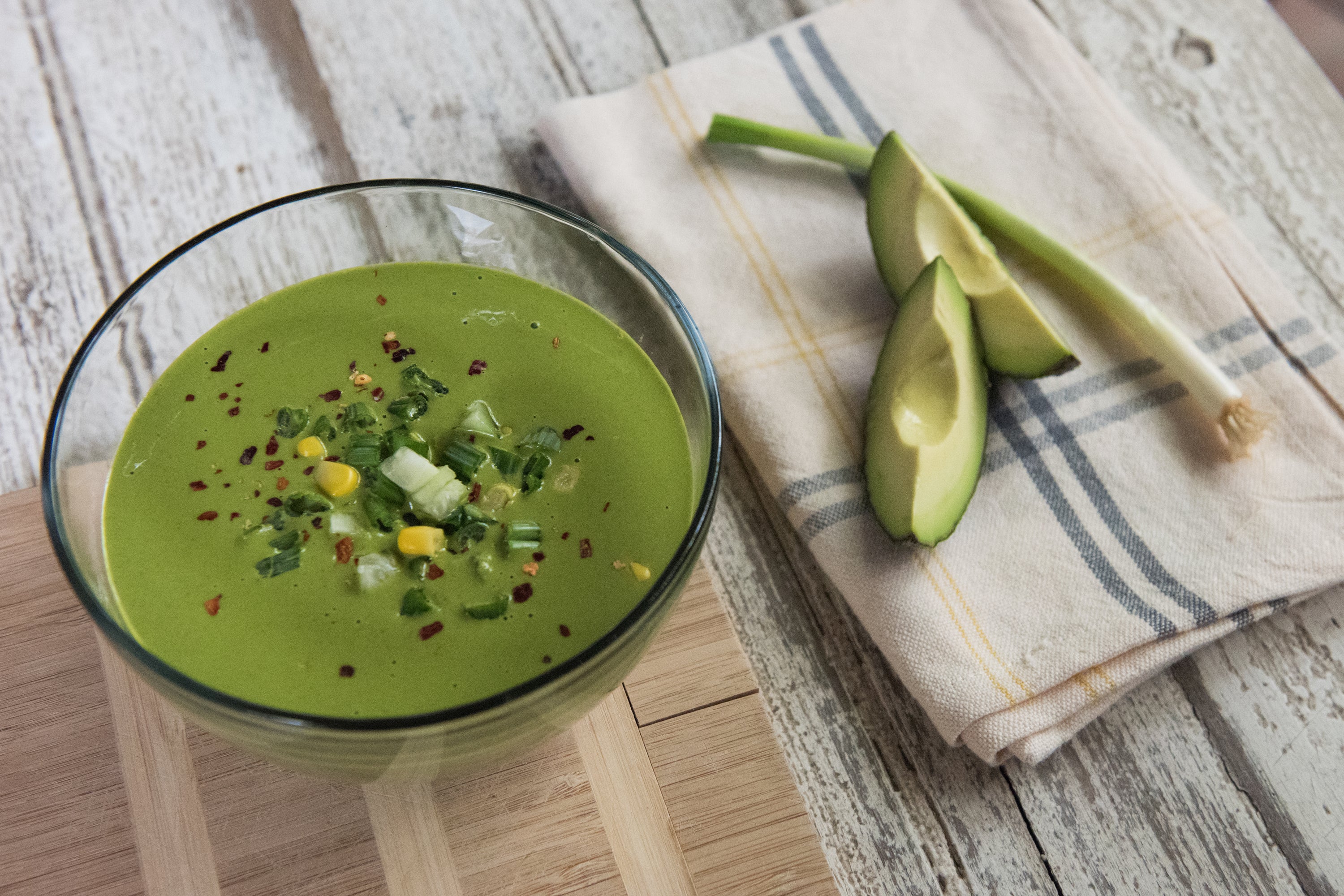 Chilled Zucchini and Avocado Soup