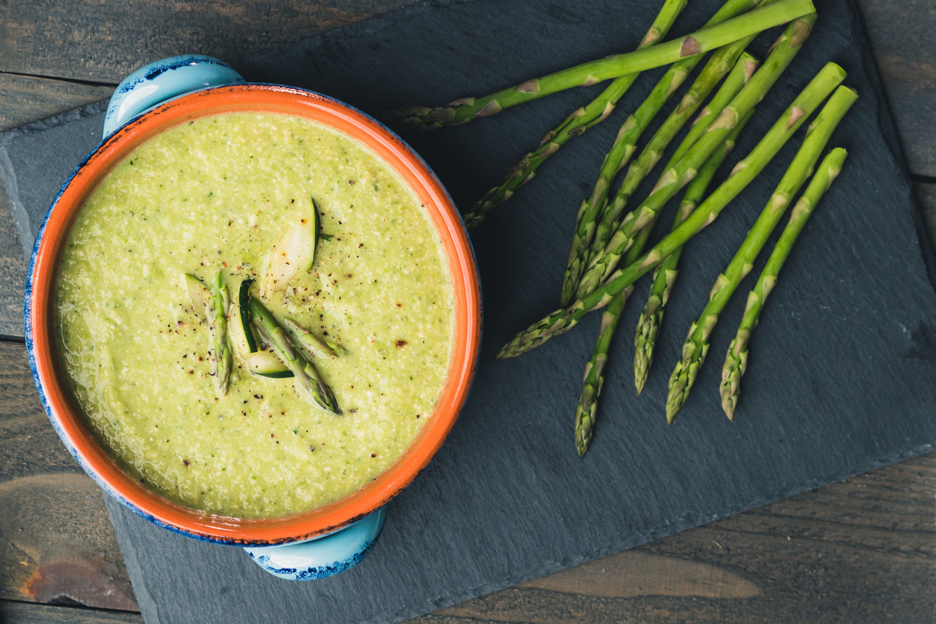 Curry-fied Asparagus Soup